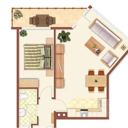 아파트 Duenen-residenz C 13 *